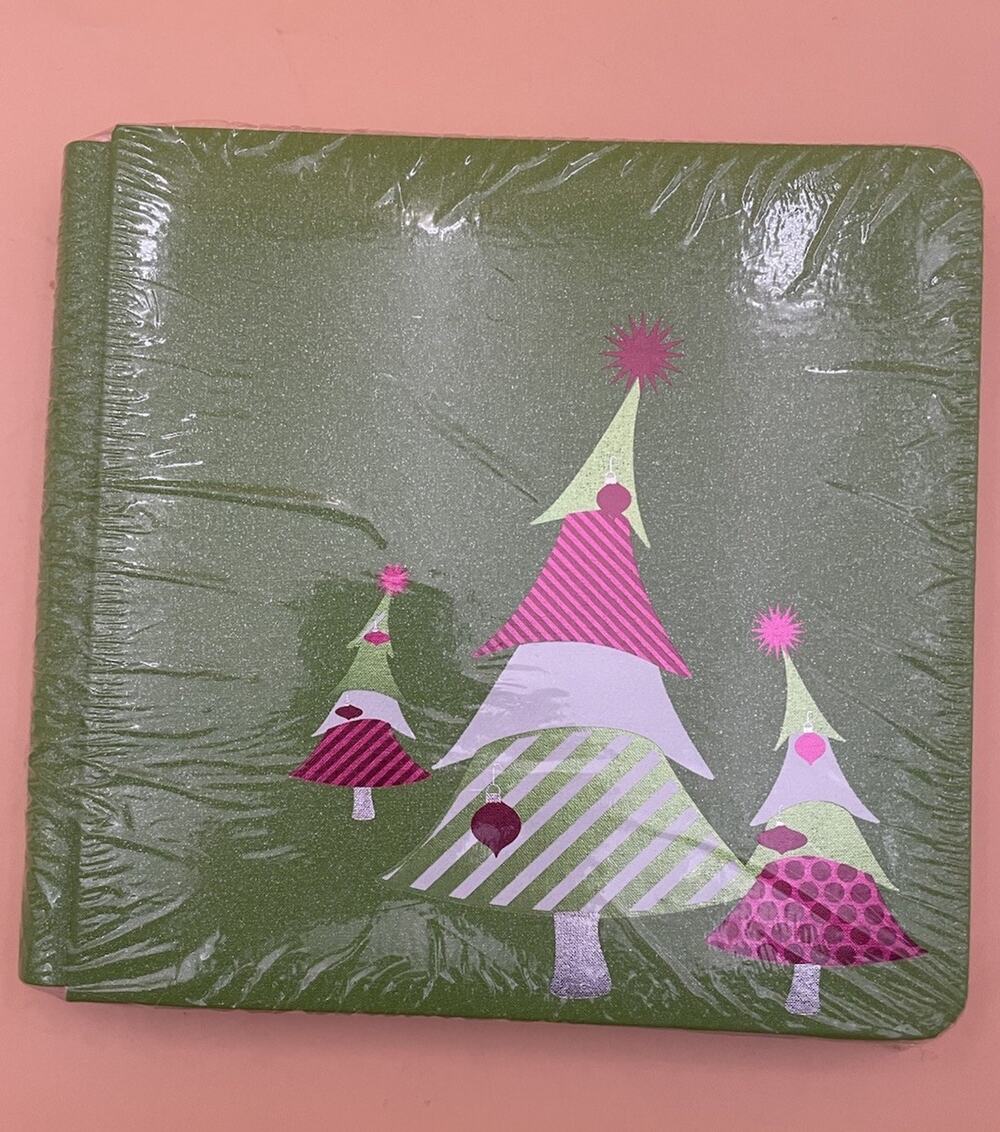 Creative Memories 8x8 Flex-Hinge Scrapbook Album Christmas Foil Trees